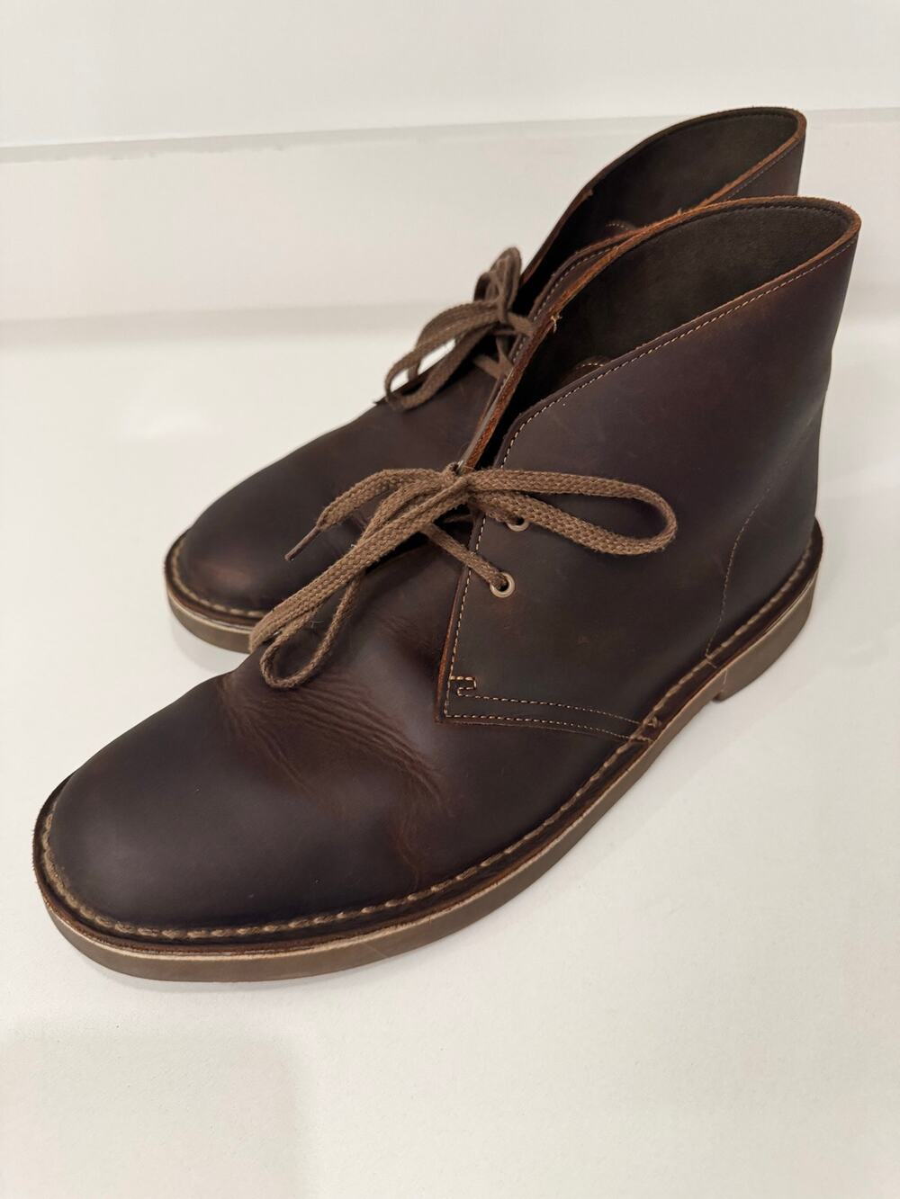 Clarks Men’s Brown Leather Desert Chukka Boots